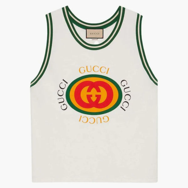 Gucci vintage logo zbiornik zbiornika biały