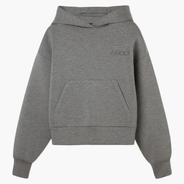 Gucci viskos tröja huva tröja grå