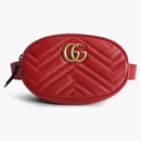 Gucci GG Marmont Belt Bag Matelasse Hibiscus Red