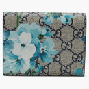 Gucci Card Case Wallet Blooms Gg Supreme Blue/beige/red