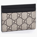 Gucci Card Case GG Supreme Bee Print Black/Beige