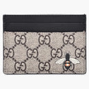 Gucci Card Case GG Supreme Bee Print Black/Beige