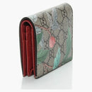 Gucci Card Case Wallet Monogram GG Supreme Tian Print Brown/Beige/Pink/Blue