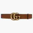 Gucci Web Belt Double G Buckle 1.5 Width Green and Red Web
