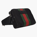 Gucci Web Belt Stripe Fanny Pack Black