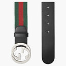 Gucci webbbälte med GE Buckle Green/Red Web
