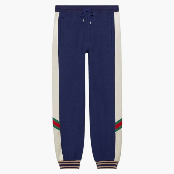 Gucci Web Stripe Block Block Pants Blue