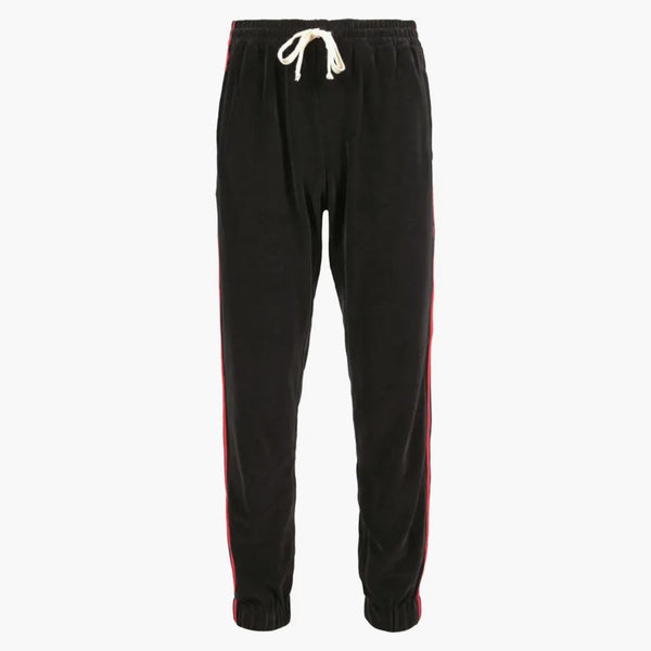 Gucci Web Striped Velvet Jogger Pants černé