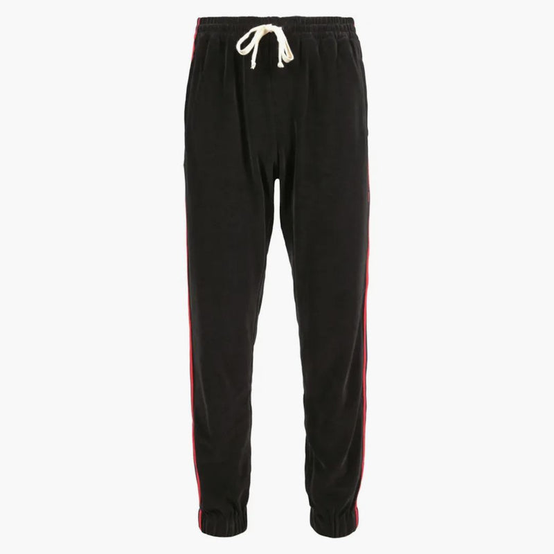 Gucci Web Striped Velvet Jogger Pants černé