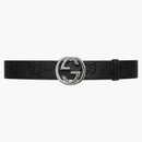 Gucci Wide Interlocking G Buckle Belt Black