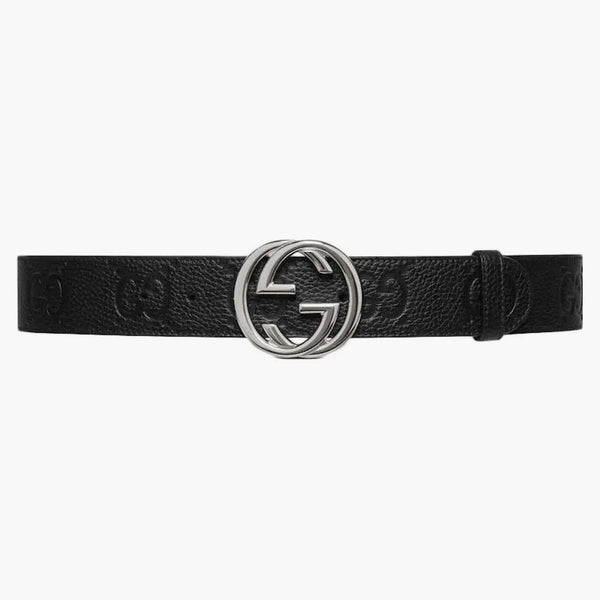 Gucci Wide Wide Clausking G Buckle Belt Negro