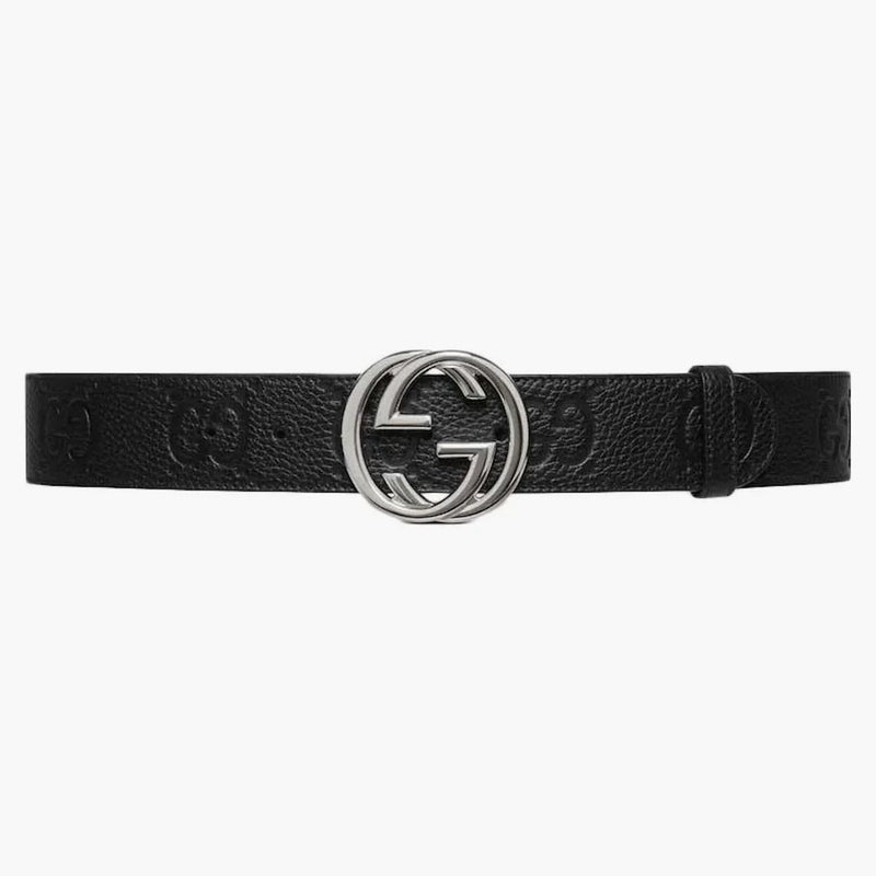 Gucci Wide Wide Clausking G Buckle Belt Negro