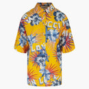 Gucci vild blomma tryckt skjorta gul