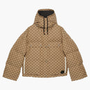 Dámská dámská bavlněná budova GG Cotton Confer bunda Camel/Eben