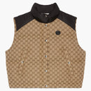 Dámská ženská GG Cotton Canvas Bufferová vesta velblouda/hnědá