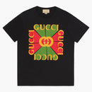 Gucci Women's Oversized Vintage Logo Print T-shirt Black/green/red/yellow