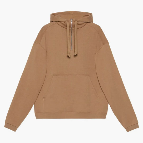 Gucci Women's Vintage Logo Half-Zip Sweatshirt Camel