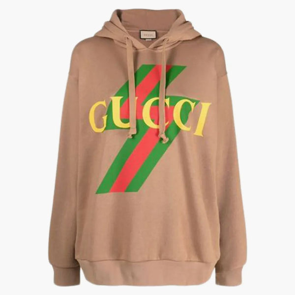 Gucci Women's Vintage Logo con cappuccio cammello/rosso/verde/giallo