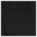 Gucci Wool Blend Twill Trousers Black