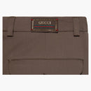 Gucci Wool Gucci Label Trousers Dark Brown