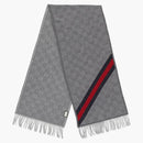 Gucci Wool Logo Scarf Zinc/blue