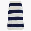 Gucci Wool Striped Skirt Cream