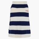 Gucci Wool Striped Skirt Cream