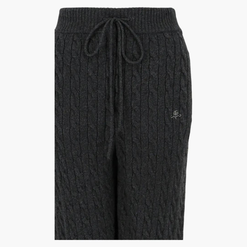Gucci tkaný kašmírový joggers černý