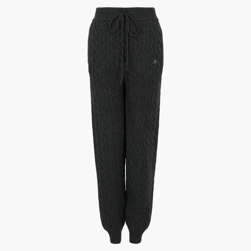 Gucci tkaný kašmírový joggers černý