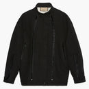 Gucci Zipper Detail Denim Jacket Black