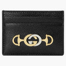 Gucci Zumi Card Case Grainy Leather Black