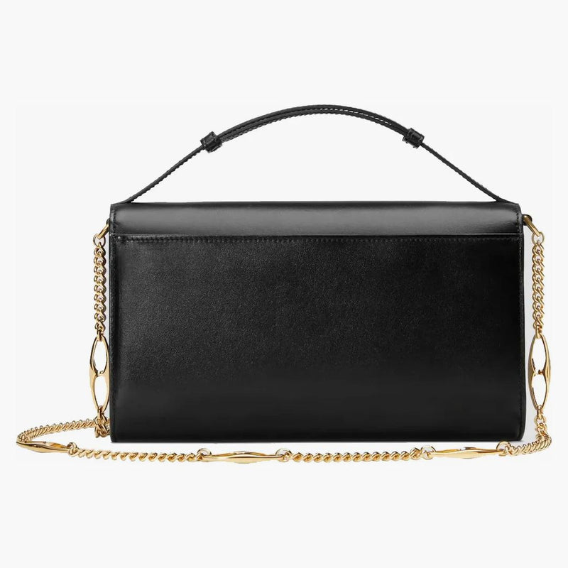 Gucci Zumi axelväska slät läder liten svart