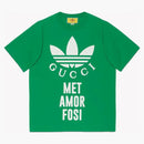 T-shirt di ghiottino di cotone Gucci X Adidas
