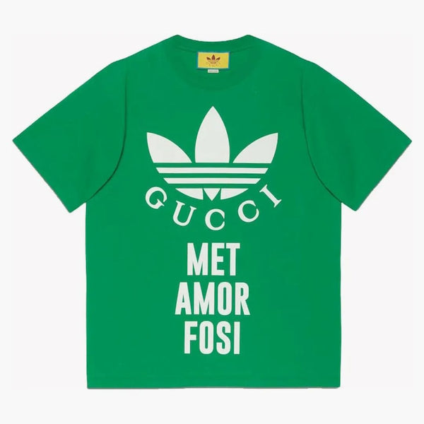 Gucci X Adidas Cotton Jersey T-shirt Green