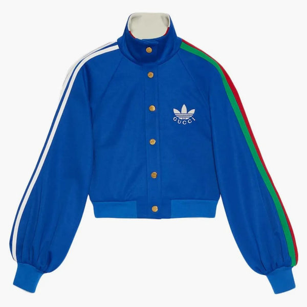 Gucci X Adidas Cropped Jacket Blue