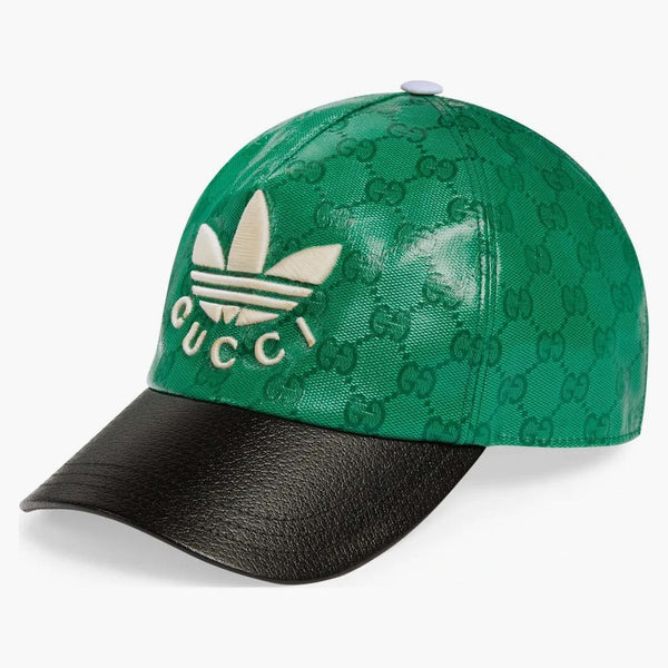 Gucci x adidas gg canvas baseball cap grön