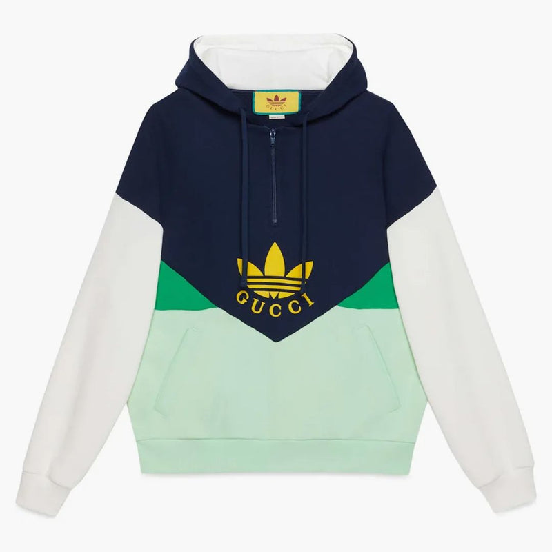 Mikina s kapucí adidas modrá gucci x adidas