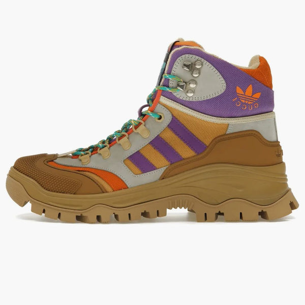 Gucci X Adidas Lace Up Boots Brown Purple (Women's)