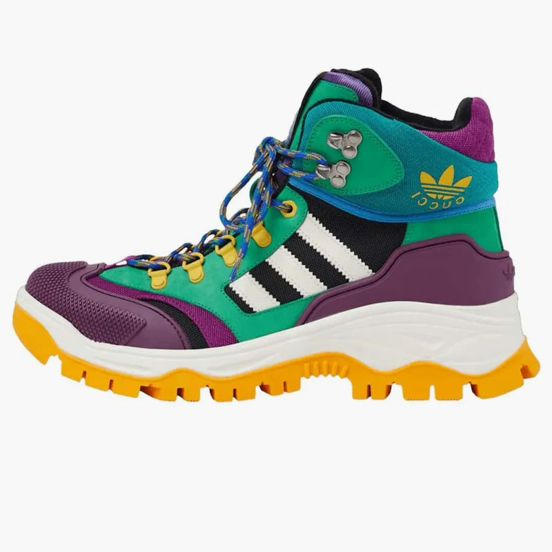 Gucci x adidas lased up boty fialové zelené