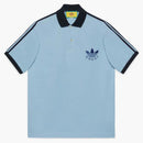 Gucci x adidas piquet polo košile modrá