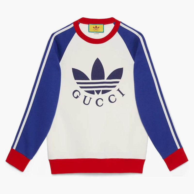 Mikina Gucci x adidas bílá/modrá/červená