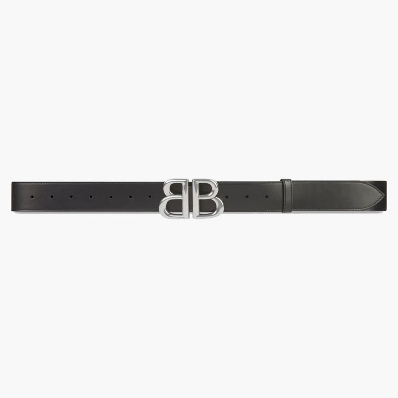 Gucci X Balenciaga The Hacker Project Bb Calfskin Belt Black/silver