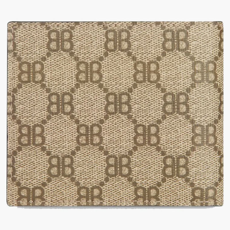 Gucci X Balenciaga Hackerprojektet Bi-Fold Wallet Beige