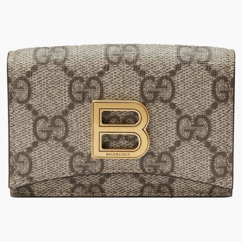 Gucci X Balenciaga The Hacker Project Card Case Wallet Beige/ebony