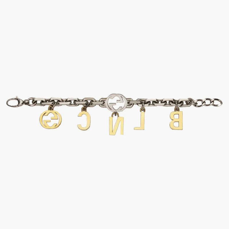 Gucci X Balenciaga the Hacker Project Charm Bracelet with Crystals Silver