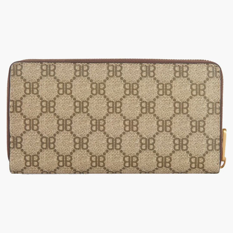 Gucci X Balenciaga The Hacker Project Continental Zip Wallet Beige