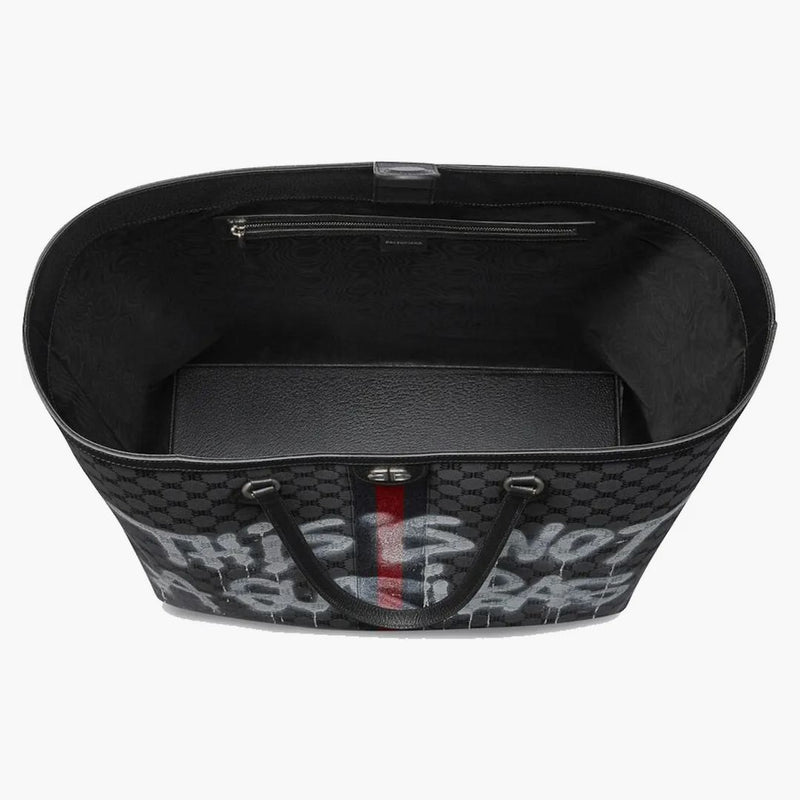 Gucci X Balenciaga the Hacker Project Graffiti Large Dead Bag Black