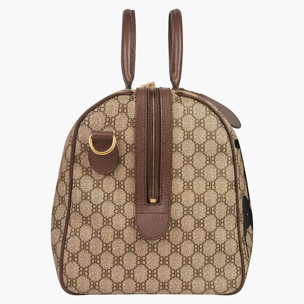 Gucci X Balenciaga The Hacker Project Graffiti Medium Duffle Bag Beige