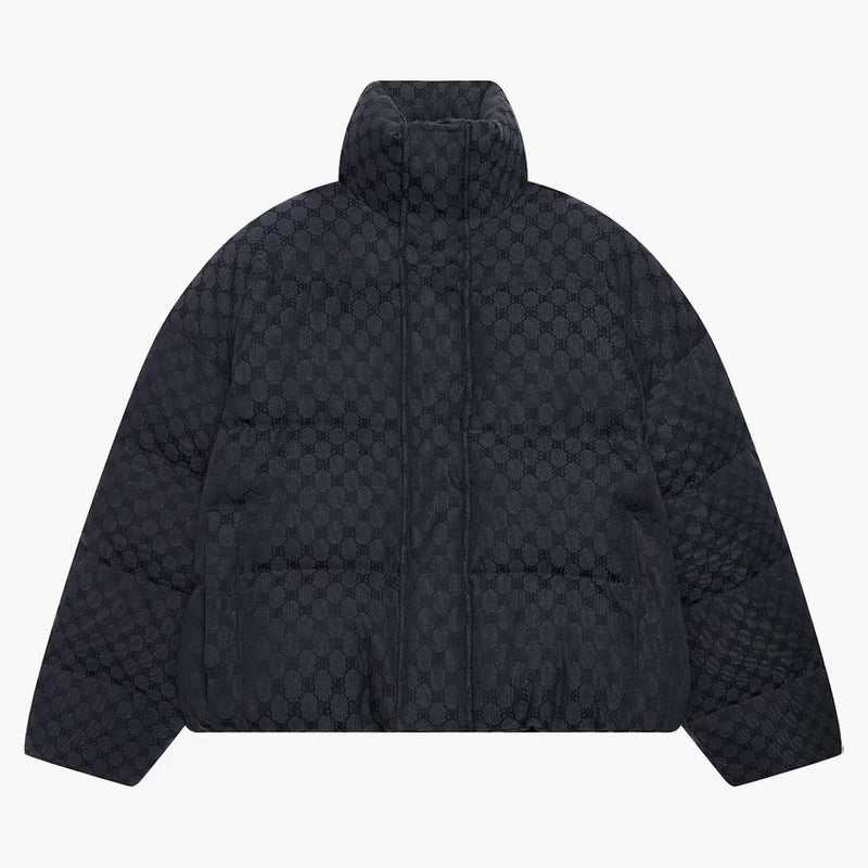 Gucci X Balenciaga the Hacker Project Hacker BB Puffer Jacket Black Dark Gray