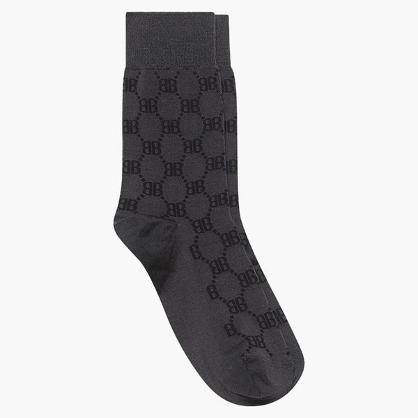 Gucci x Balenciaga The Hacker Project Hacker BB tenisové ponožky uhlí šedé
